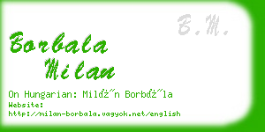 borbala milan business card